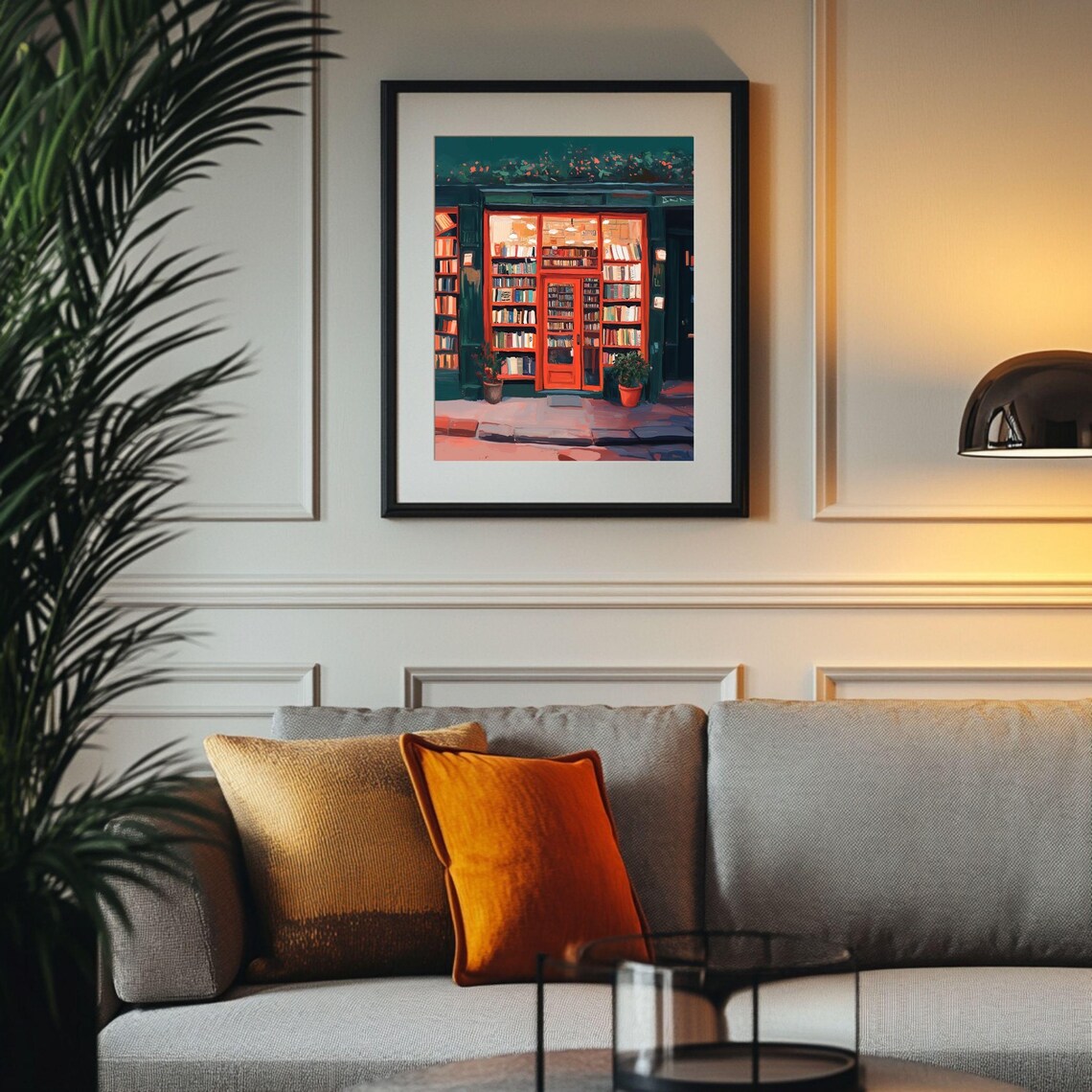 Bookstore Illustration, Cozy Bookshop Vintage Poster - Image 3
