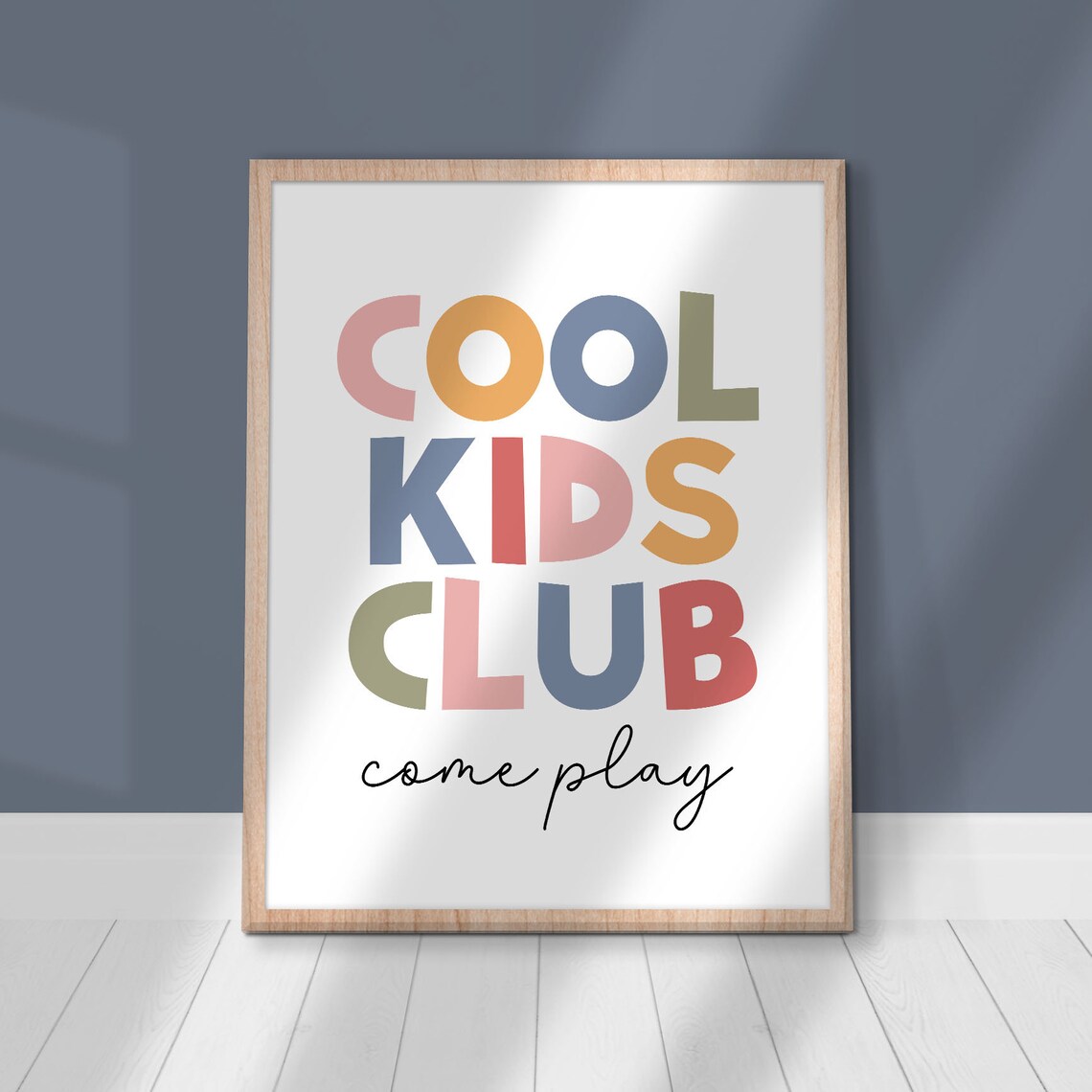 Cool Kids Club Come Play Rainbow Letters Kids Playroom Decor Poster - Image 2