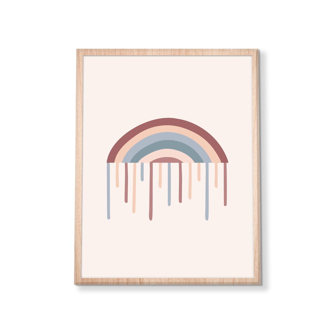 Rainbow Wall Art Soft Pastel Bohemian Nursery Decor Kids Room Poster Cute Modern Boho Print Home Art Instant - Image 3