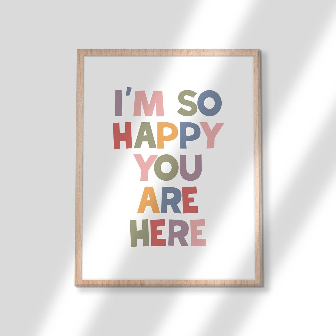 Im So Happy You Are Here Colorful Classroom Welcome Quote Poster - Image 3