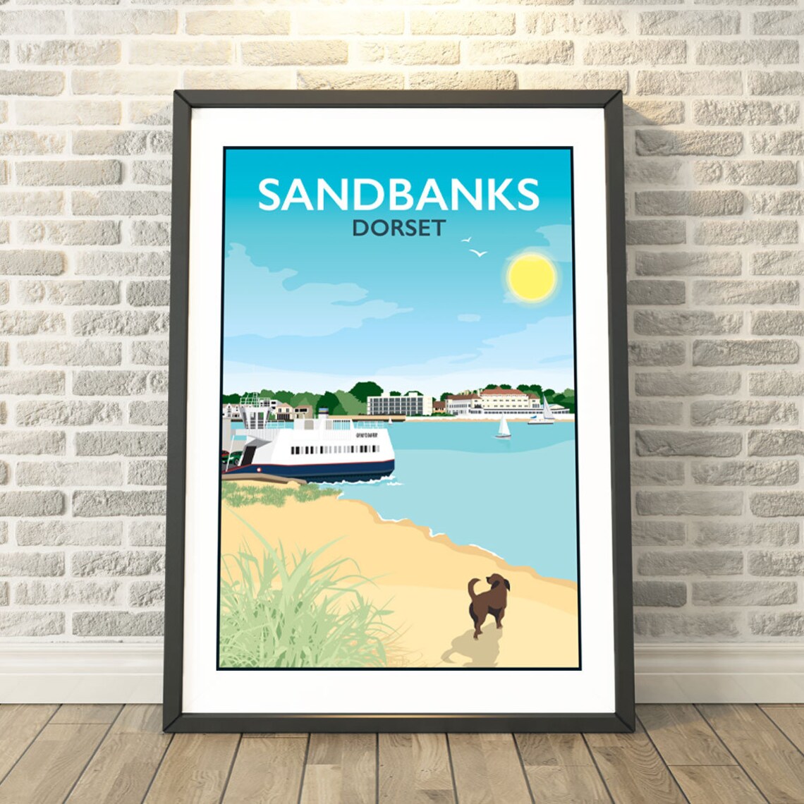 Sandbanks Dorset Travel Poster, Memory Capture