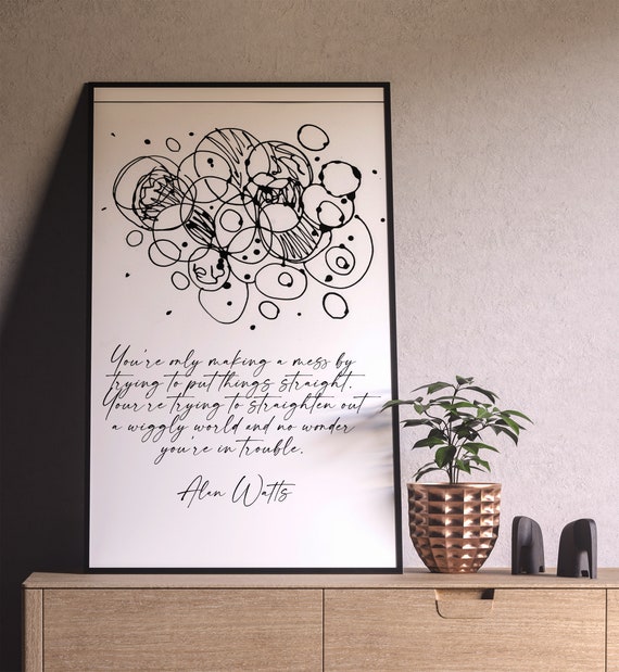 Wiggly World by Alan Watts, Bohemian Art Print