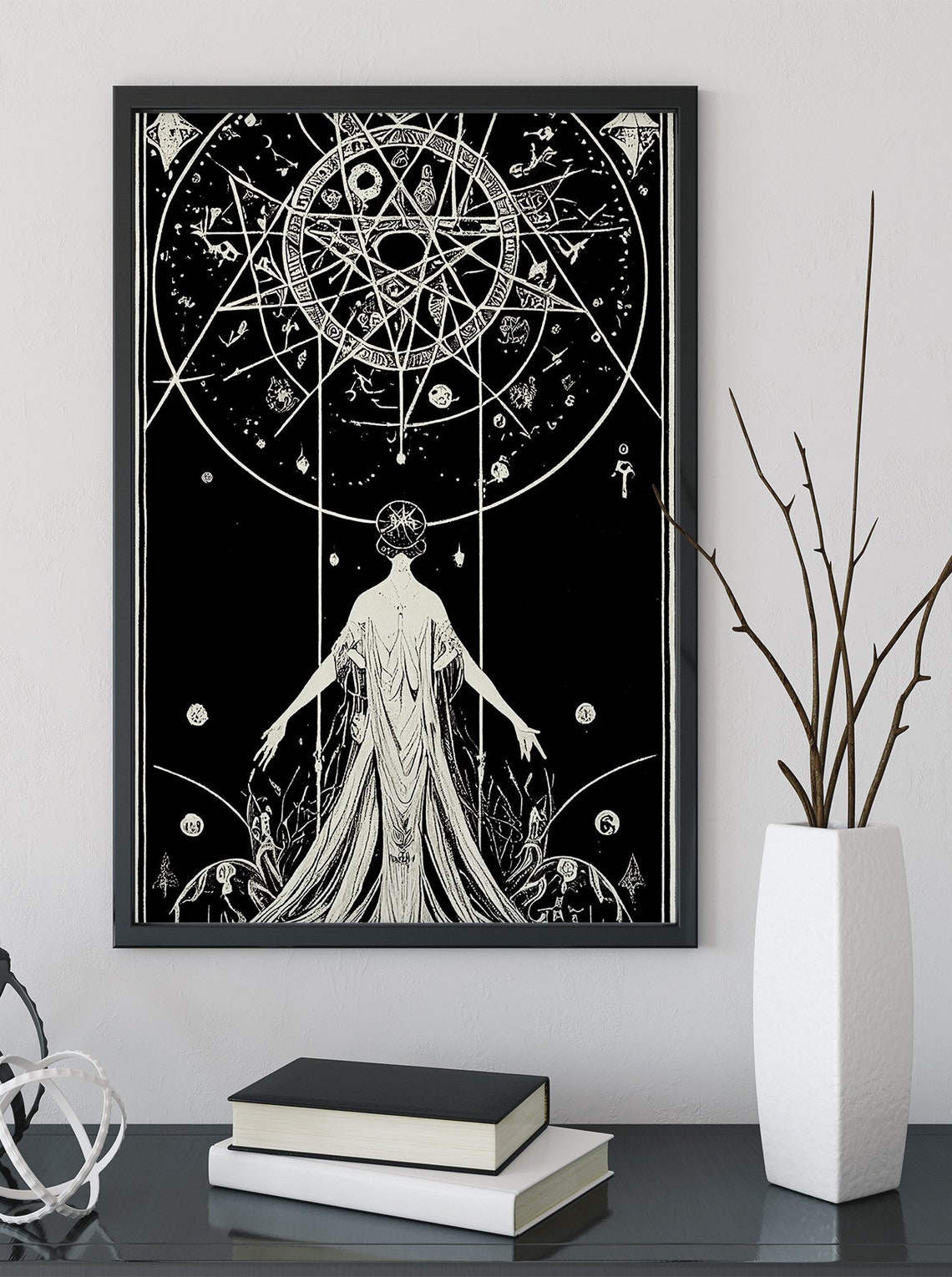 Deco Pagan Goddess - Bohemian Poster Print