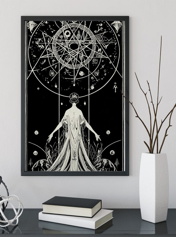 Deco Pagan Goddess - Bohemian Poster Print