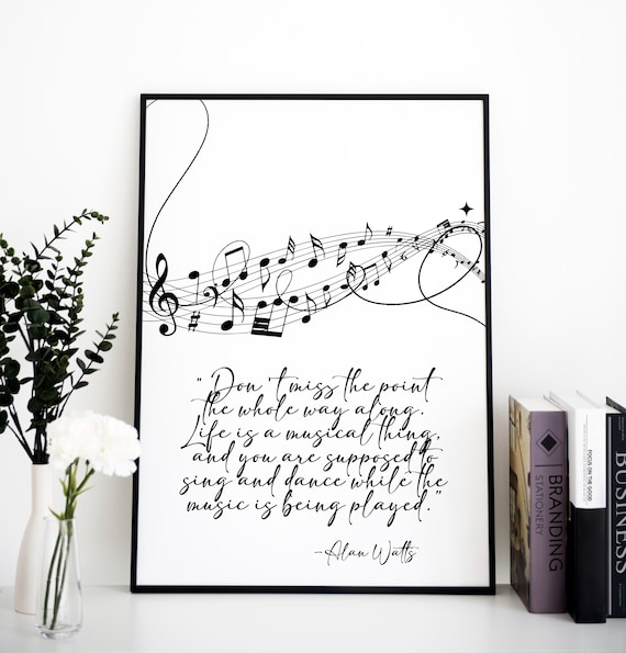 Alan Watts Life Quote, Bohemian Poster