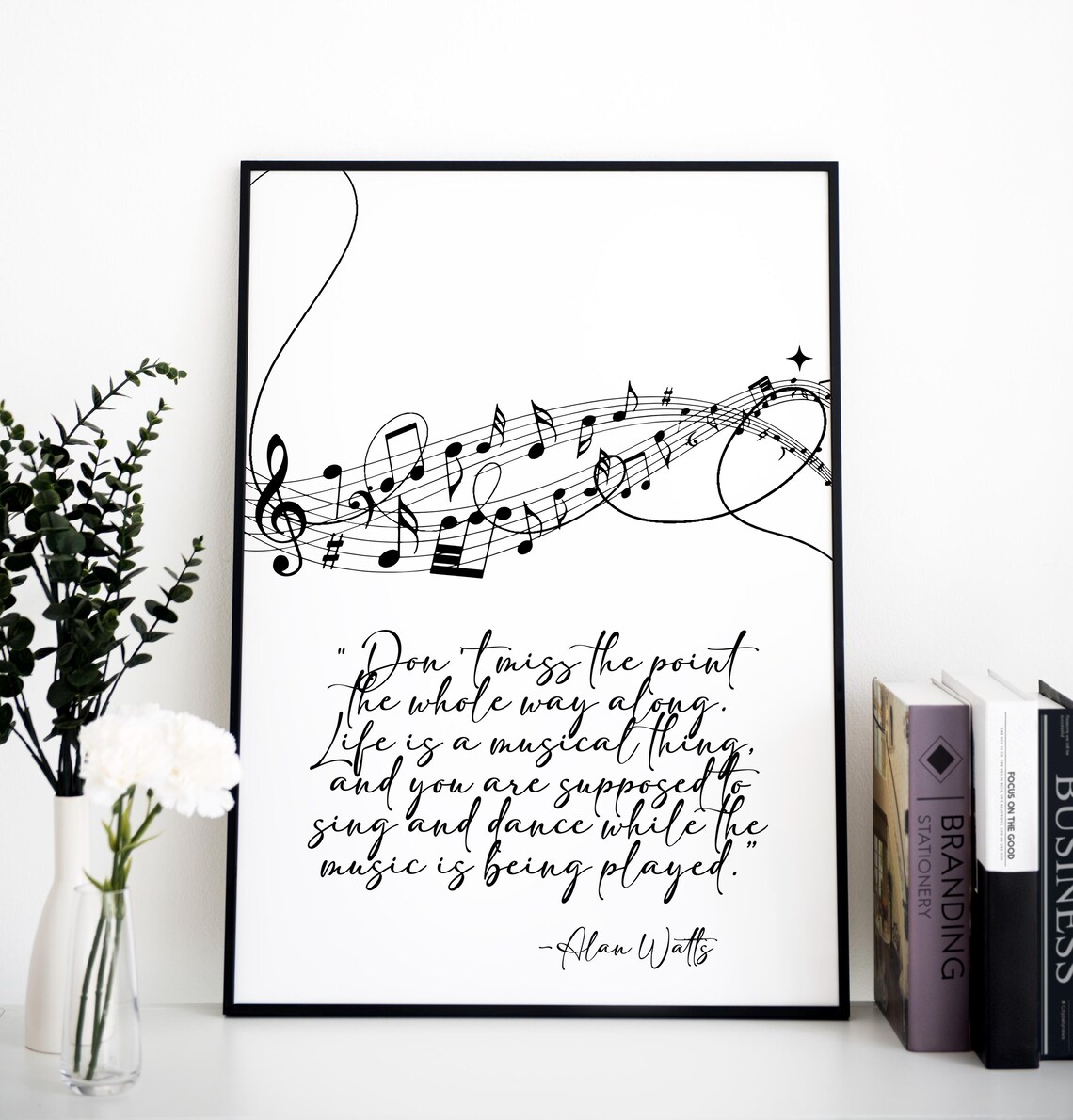 Alan Watts Life Quote, Bohemian Poster