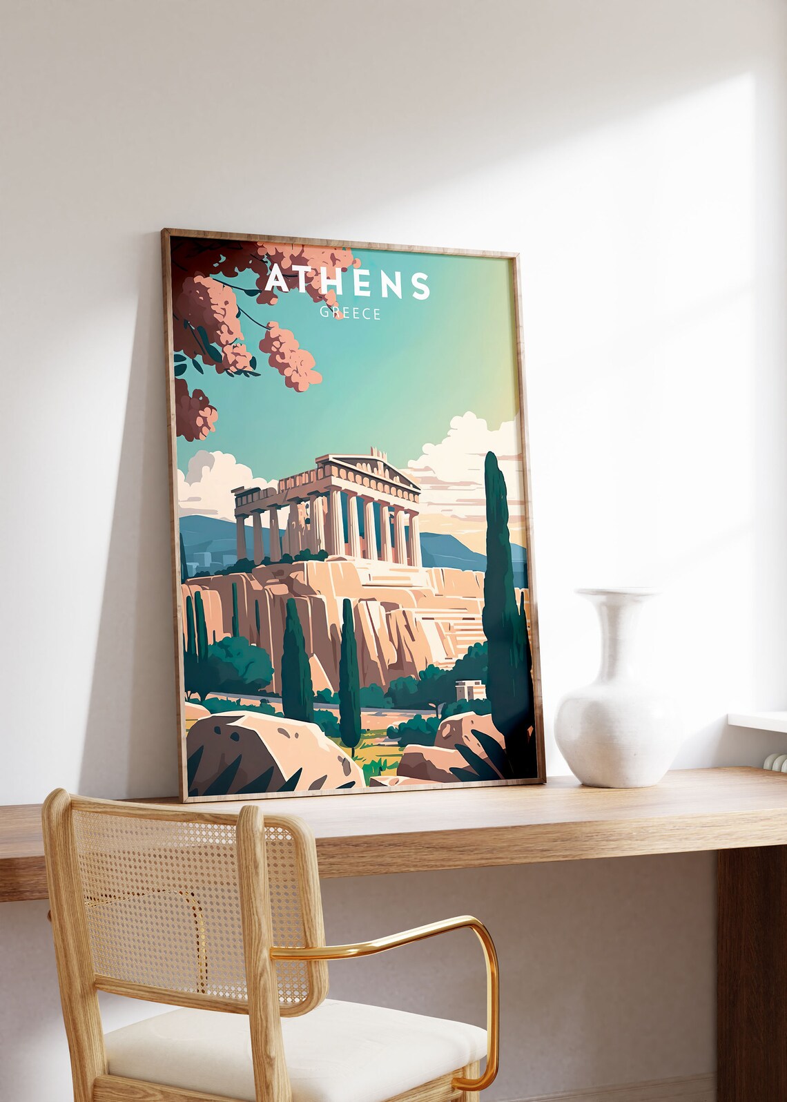Athens Minimalist Travel Poster, Europe Art Print - Image 2