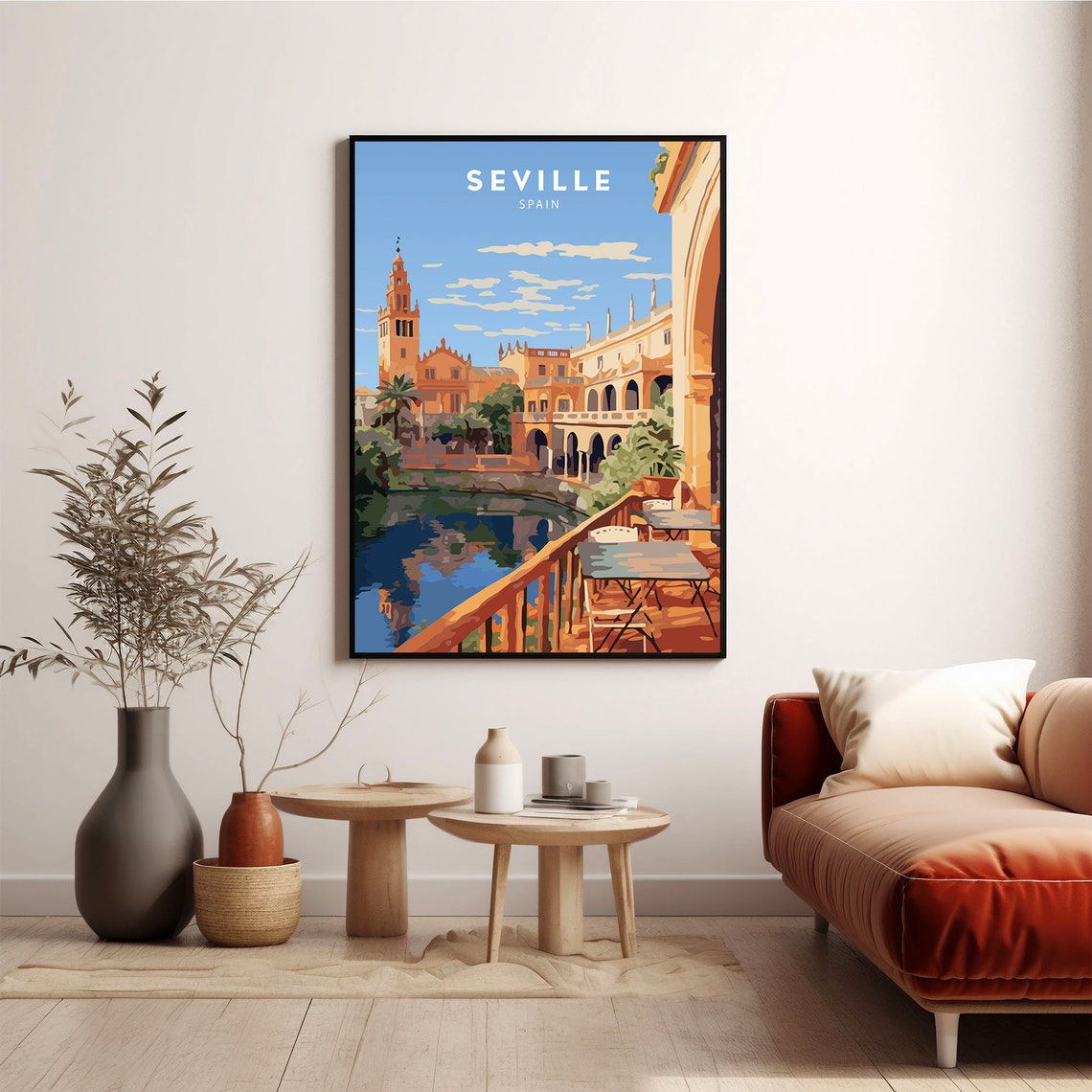 Seville Poster Spain Wall Art Print Spain Art Seville Travel Print Minimalist Artwork Seville Gift Seville Print Spain Art - Image 4