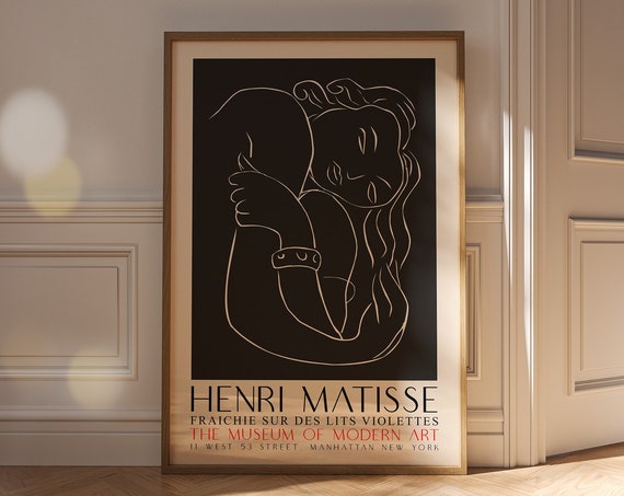 Henri Matisse Print Fraichie Sur Des Lits Violettes Matisse Art Print Matisse Art Poster Home Decor Minimalist Wall Art Modern Gift