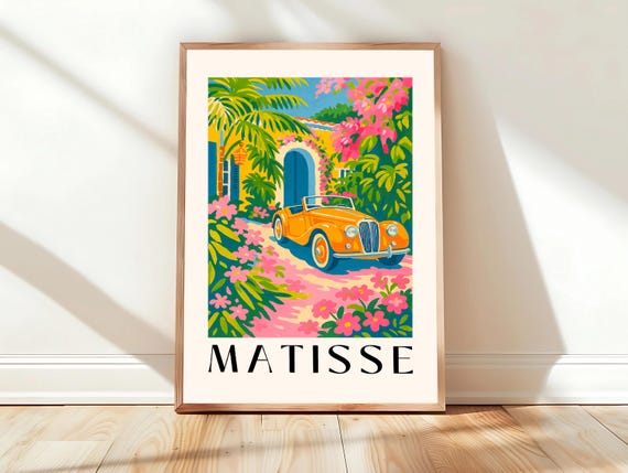 Henri Matisse Print Preppy Art Poster For Modern Gallery Exhibition Maximalist Wall Luxury Car Cut Outs
