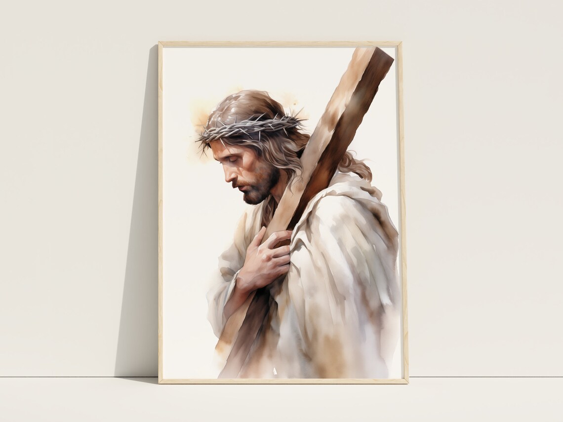 Jesus Christ Crucifixion Print, Good Friday Art Print