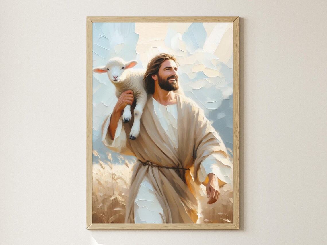 Joyful Return Lost Sheep Christian Art Print