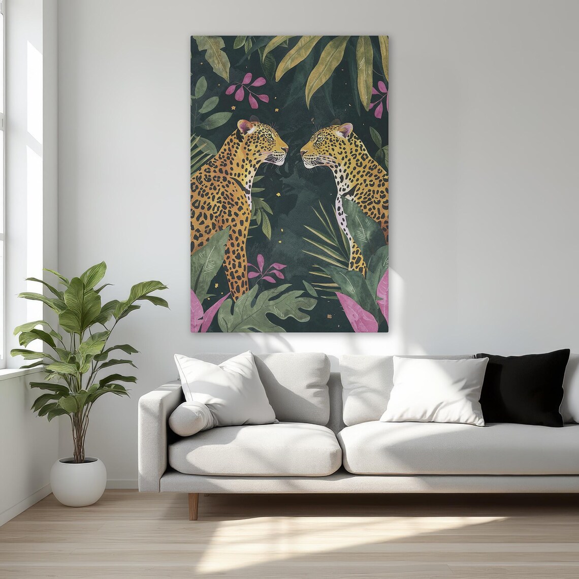 Exotic Leopards Tropical Animal Art Print
