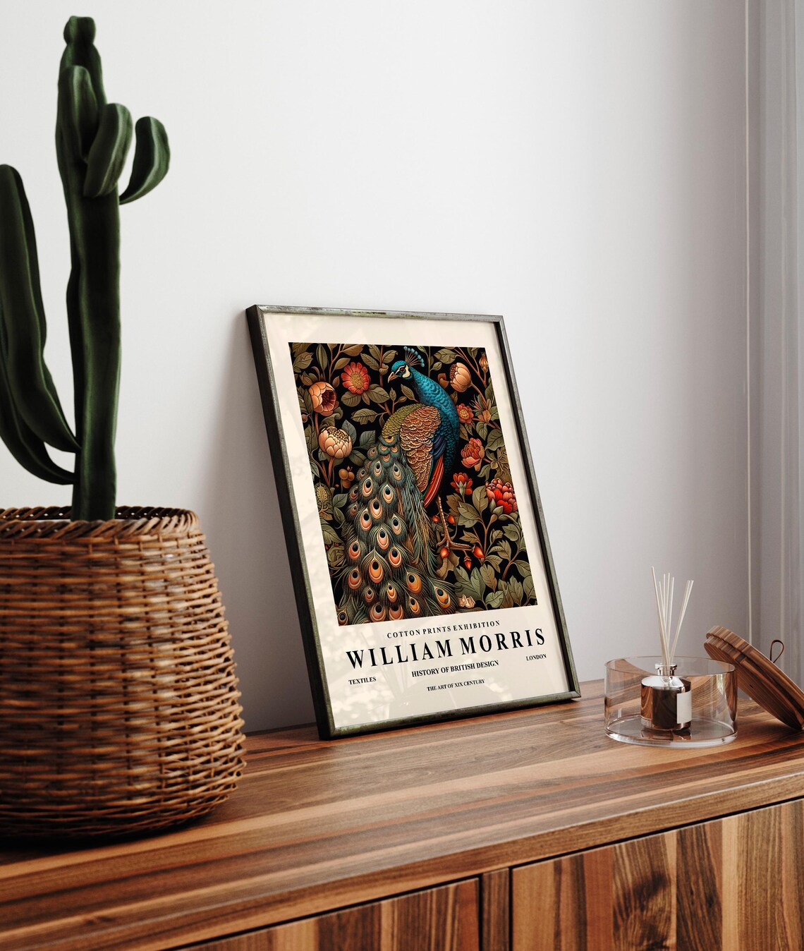 Peacock Ornament, William Morris Botanical Art Print - Image 4