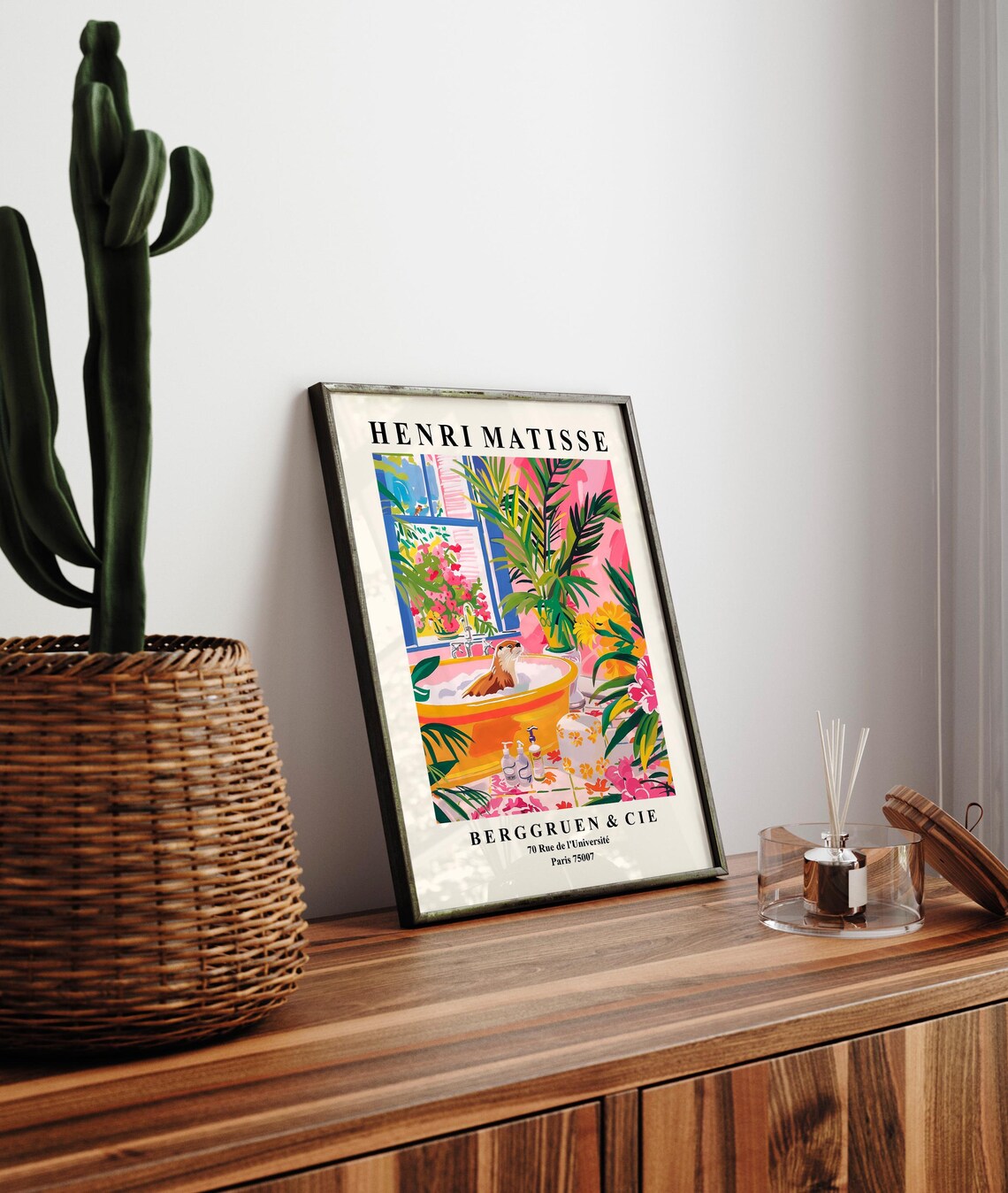 Matisse-Inspired Cute Otter Poster, Mid-Century - Image 4