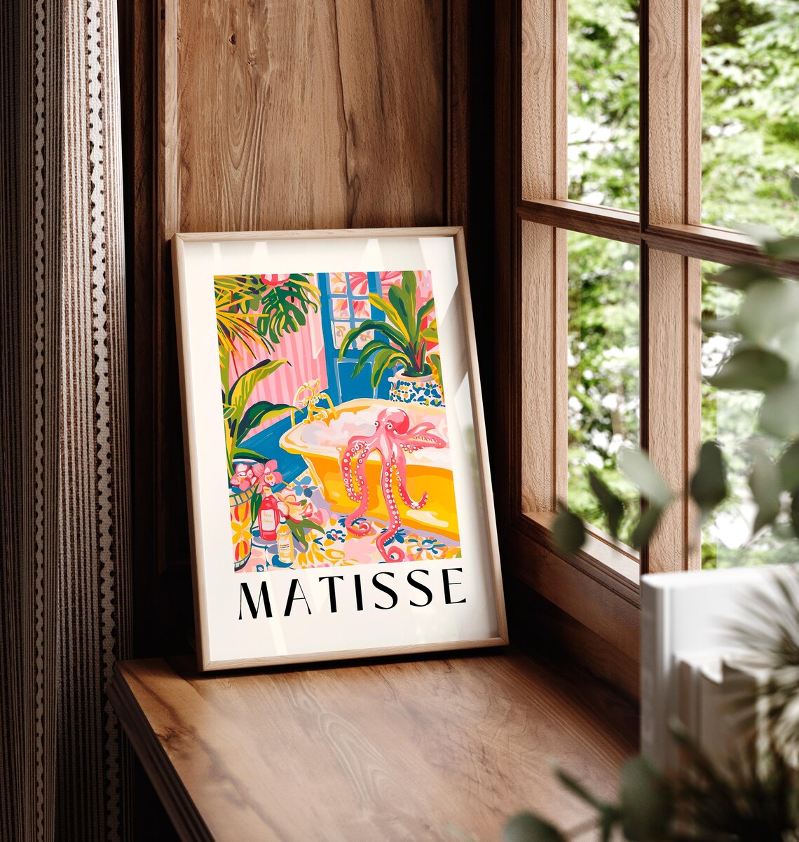 Funny Octopus Art Print, Matisse-Inspired Tropical Style - Image 6