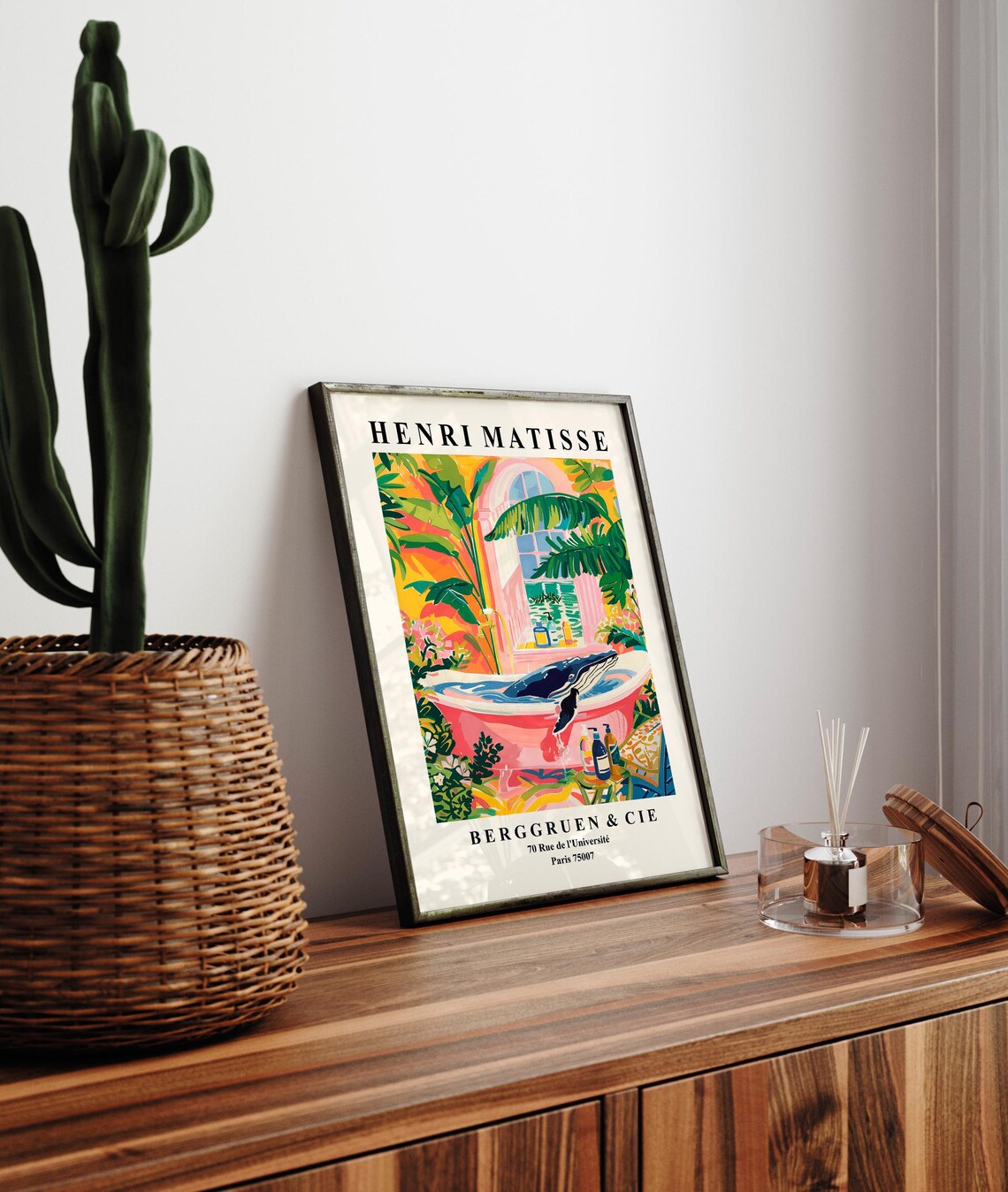 Humpback Whale In Bathtub, Matisse-Inspired Art Print - Image 3
