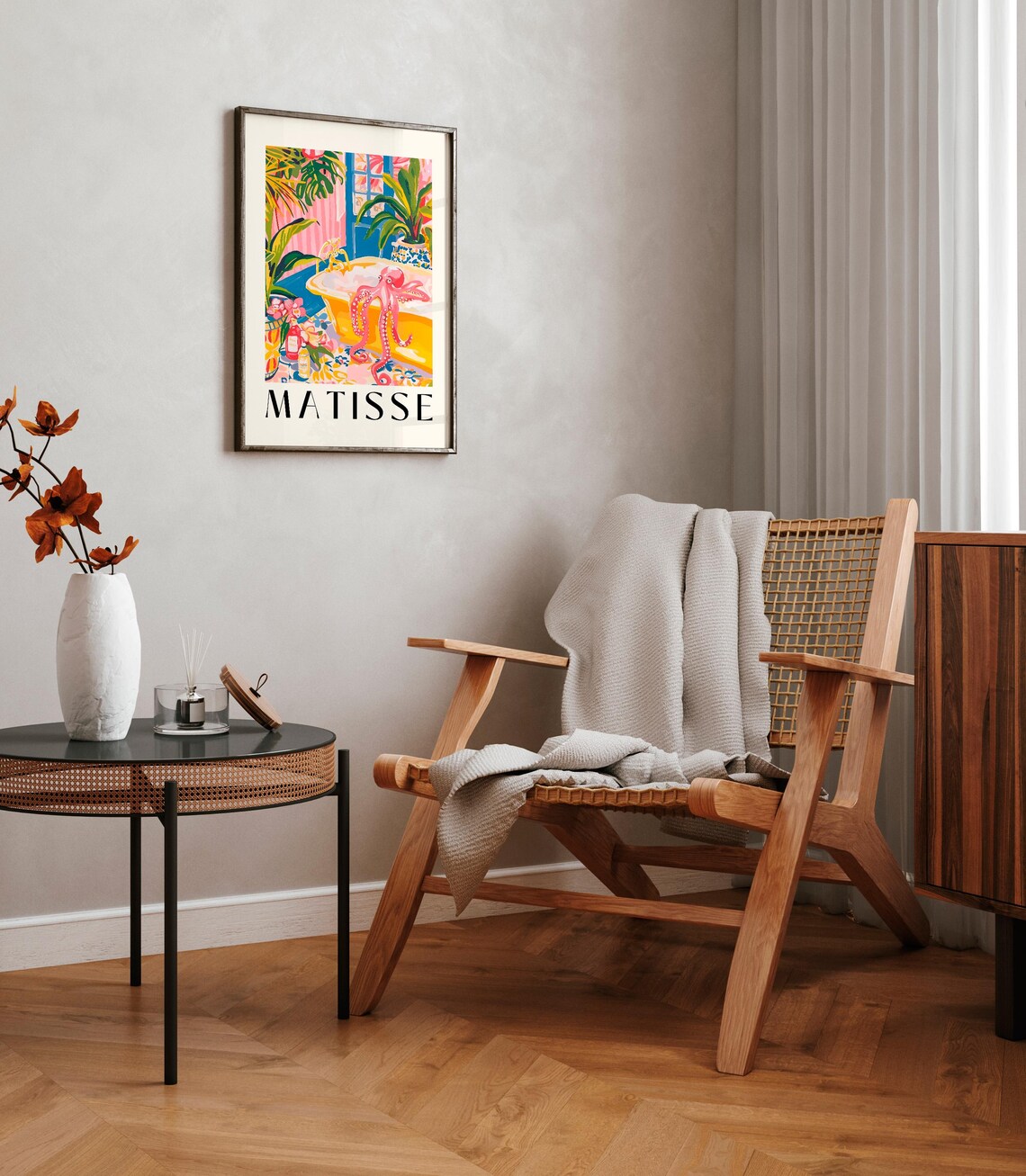 Funny Octopus Art Print, Matisse-Inspired Tropical Style - Image 3