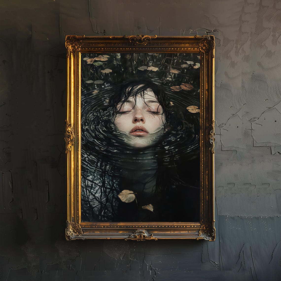 Ophelia Dark Academia Art Print, Gothic Victorian Decor