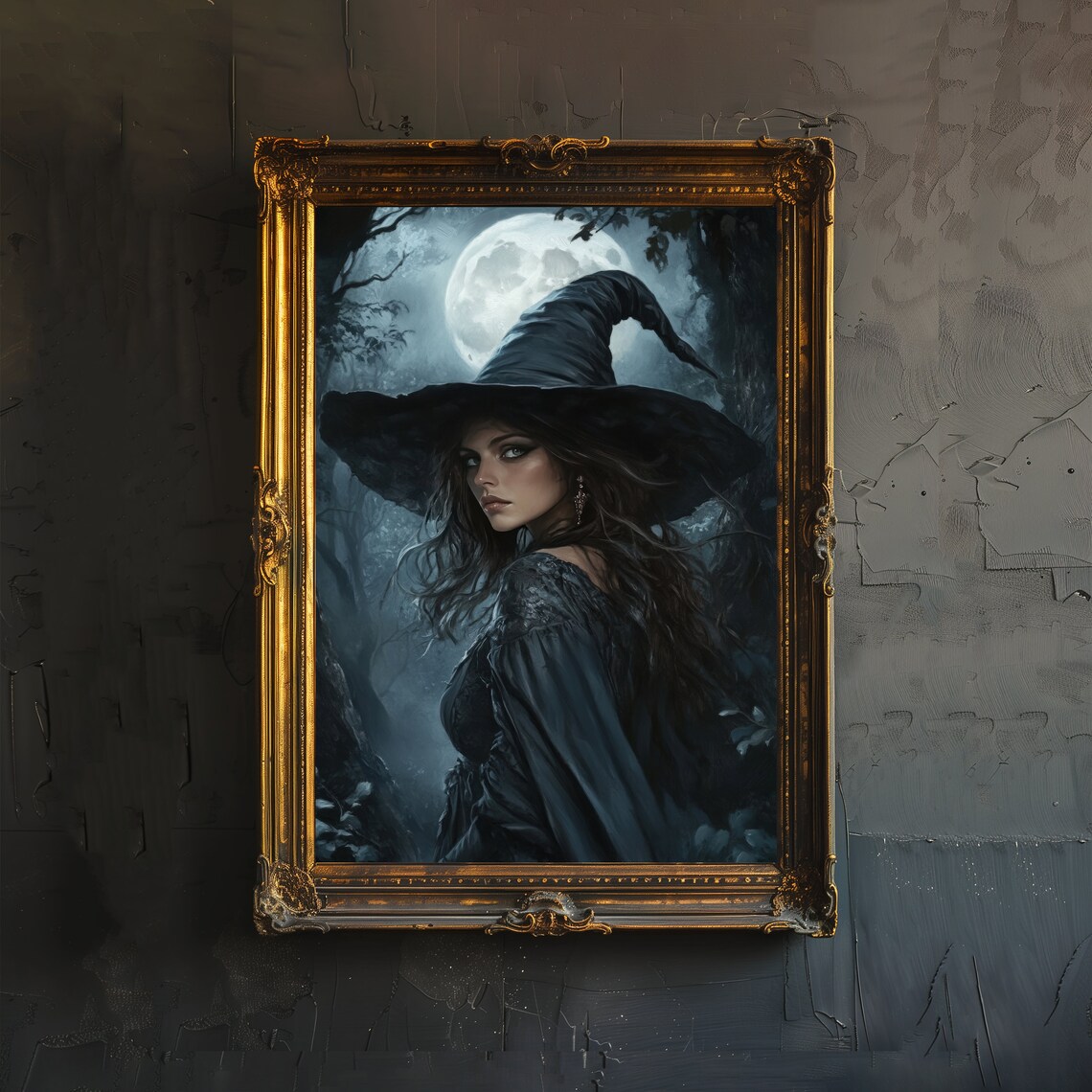 Witch Girl Gothic Dark Academia Art Print