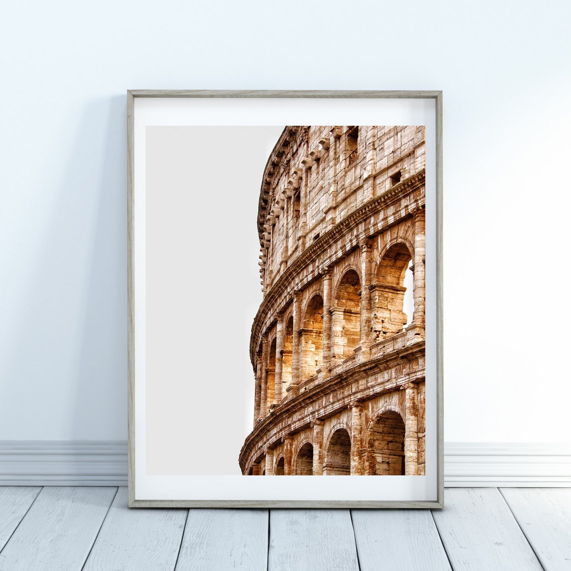 Rome Colosseum Close Up Golden Hour Ancient Italian Landmark Poster
