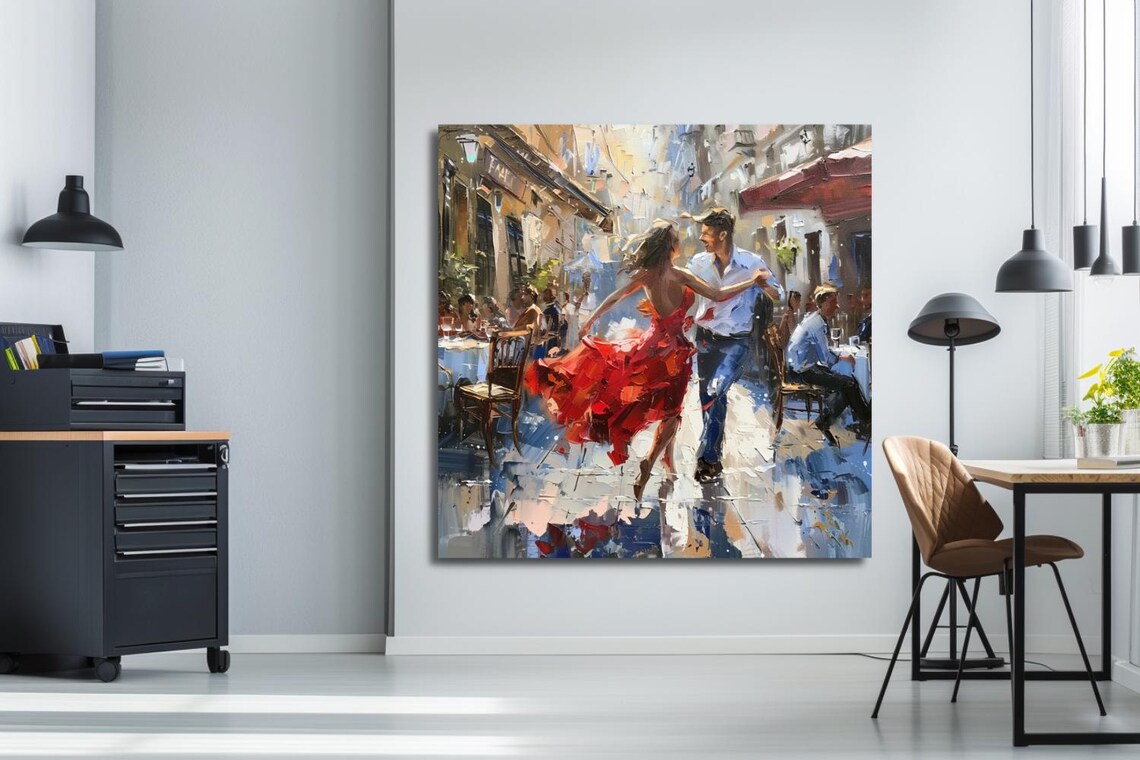Painting Dance Abstract Art Print, Contemporary Decor - Image 2