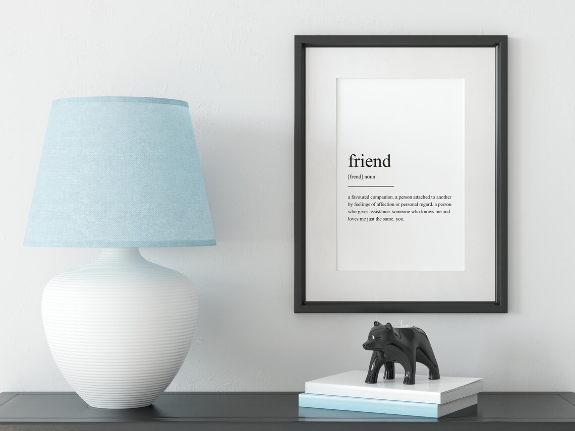 Friend Definition Minimalist Modern Art Print - Image 2