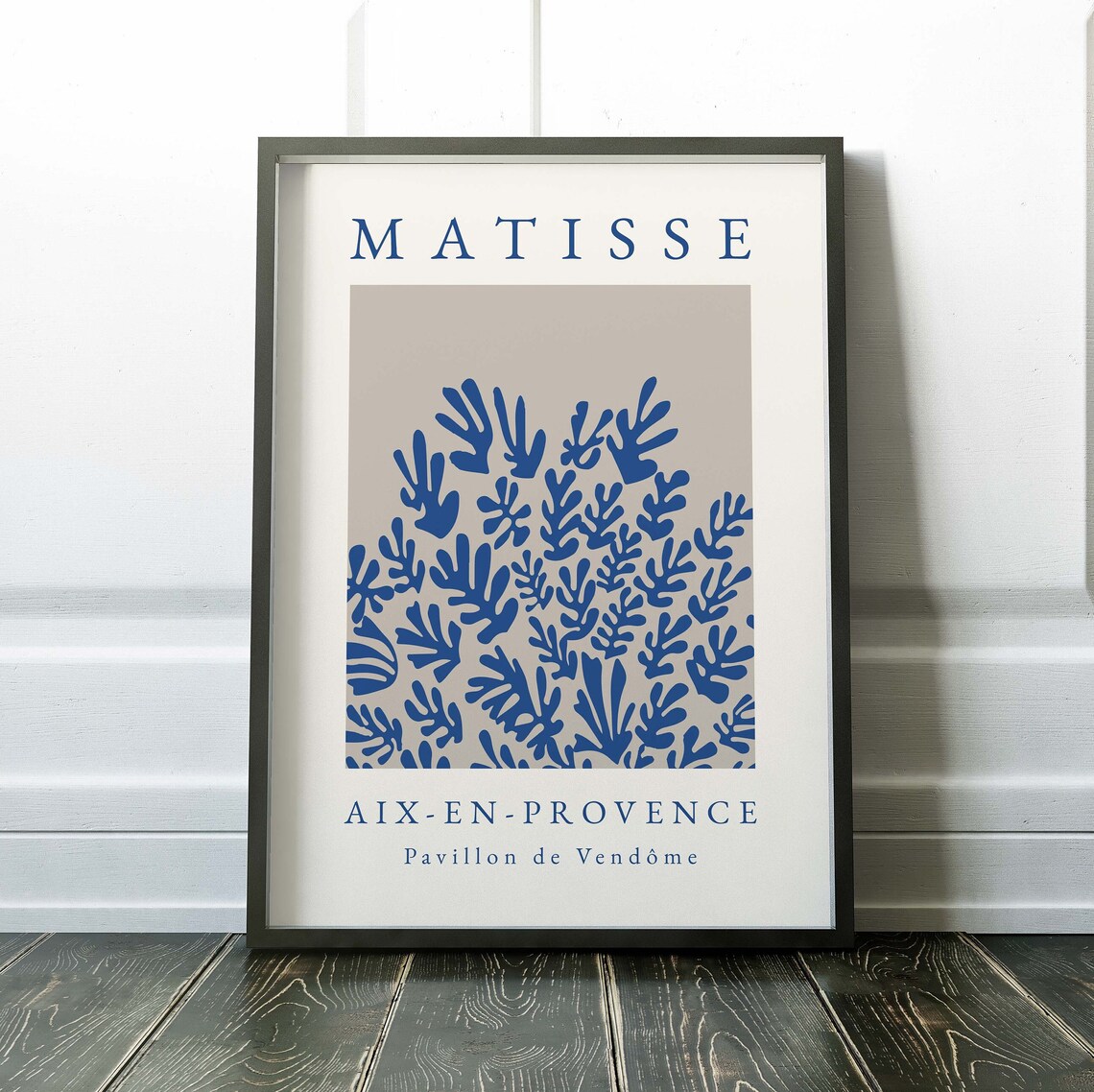 Blue Henri Matisse-Inspired Boho Wall Art Print - Image 2