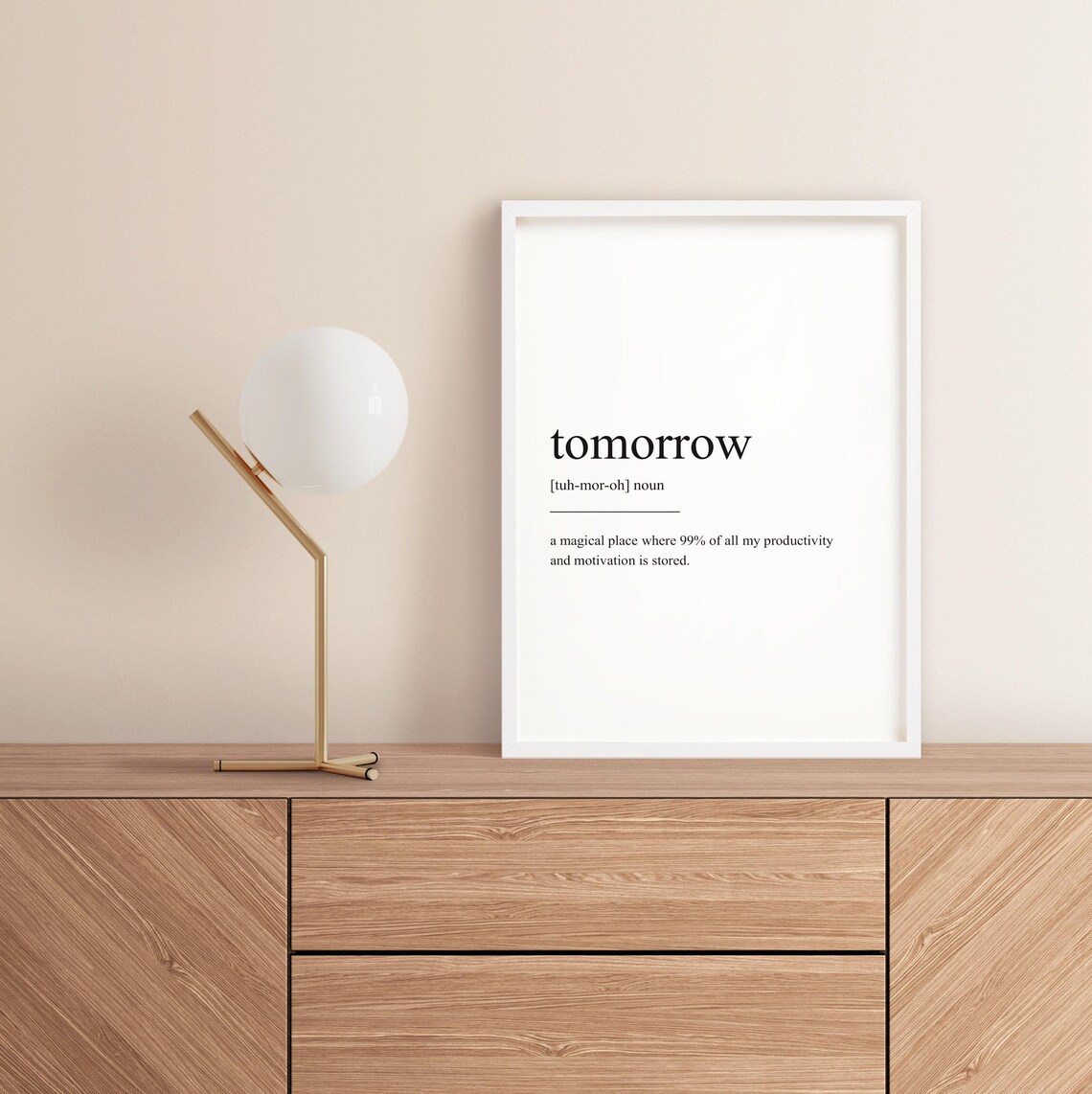 Art Tomorrow Definition Quote Print, Minimalist - Image 3