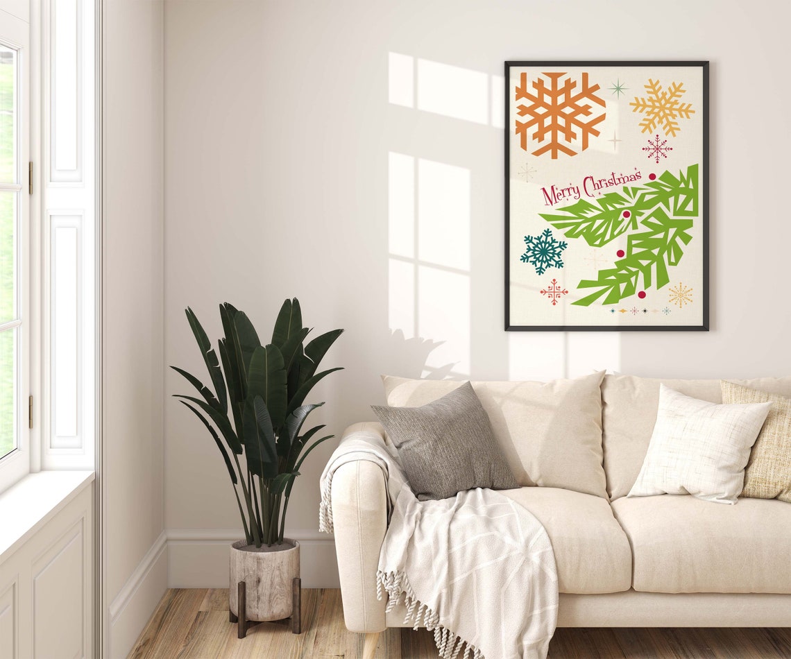 Mid Century Christmas Art Print - Image 2