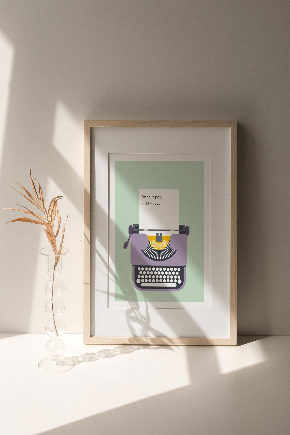 Pastel Typewriter Art Print, Pastel Wall Decor - Image 3