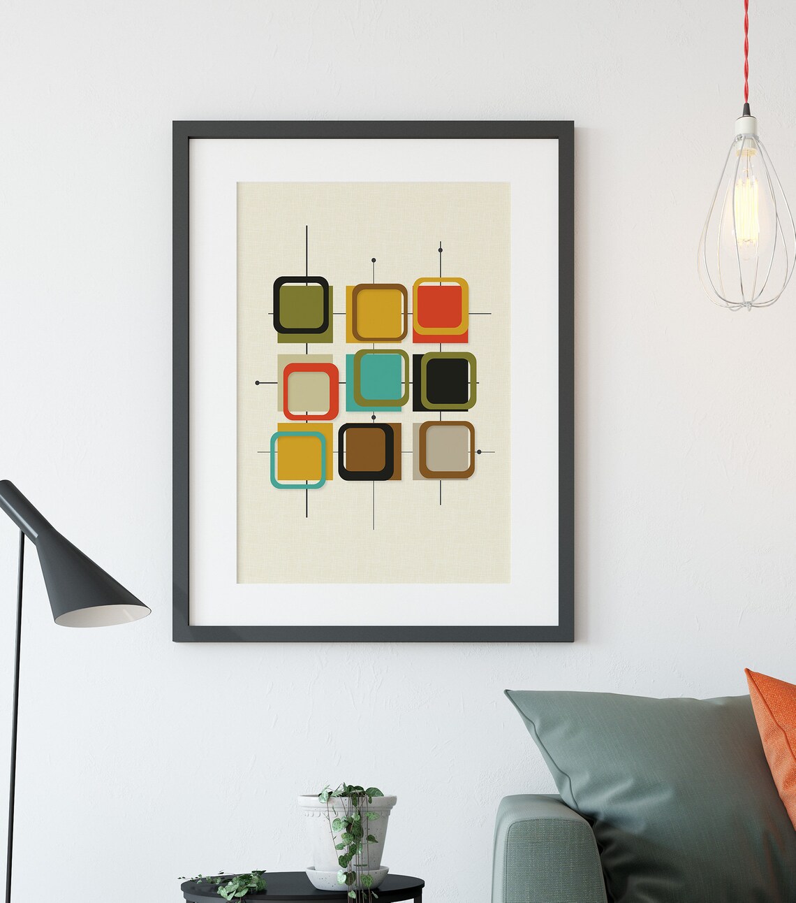 Mid Century Modern Retro Art Print, Vintage Style - Image 2