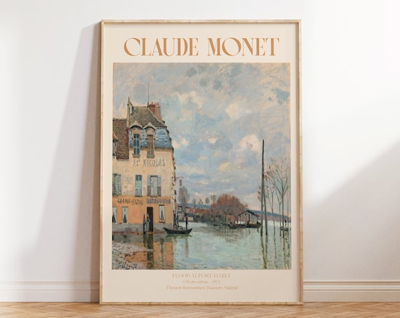 Alfred Sisley Flood at Port-Marly 1876 French Impressionist Poster