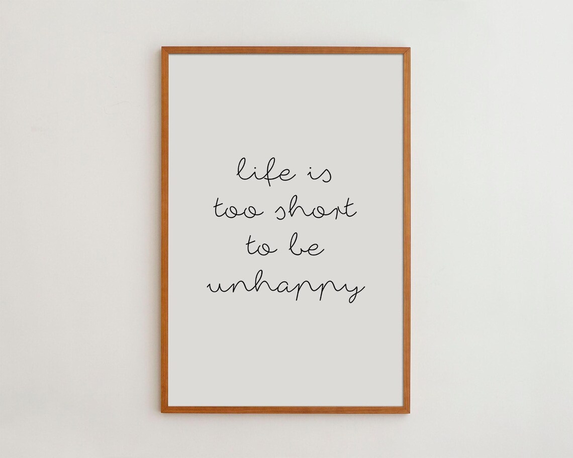 Life Is Short Minimalist Scandinavian Art Print