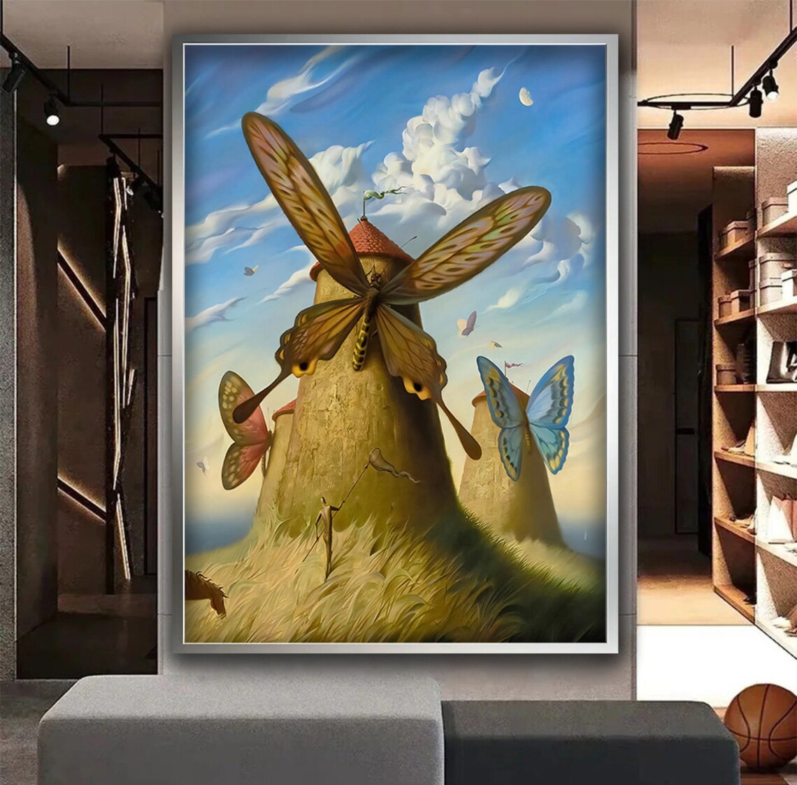 Vladimir Kush Land Of Butterflies Windmill Butterfly Surreal Poster - Image 3