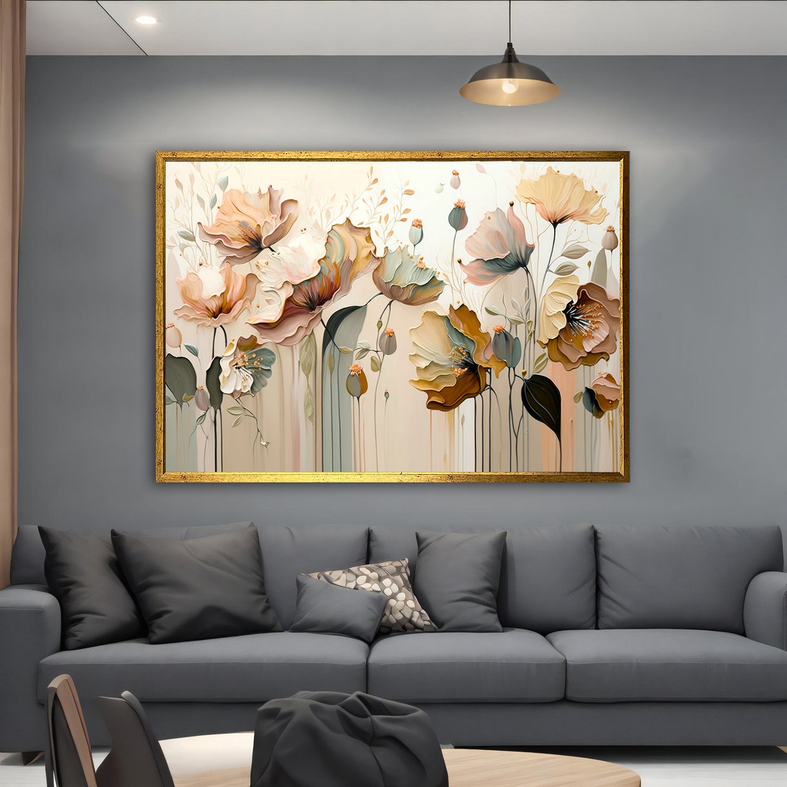 Soft Beige Poppy Flowers Airy Neutral Floral Meadow Art Poster - Image 5