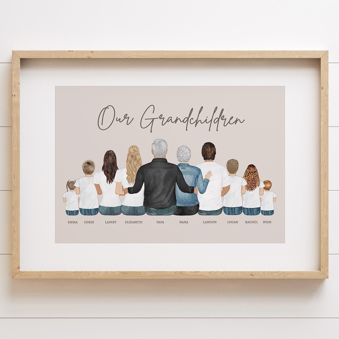 Our Grandchildren Papa and Nana Family With Grandkids Poster