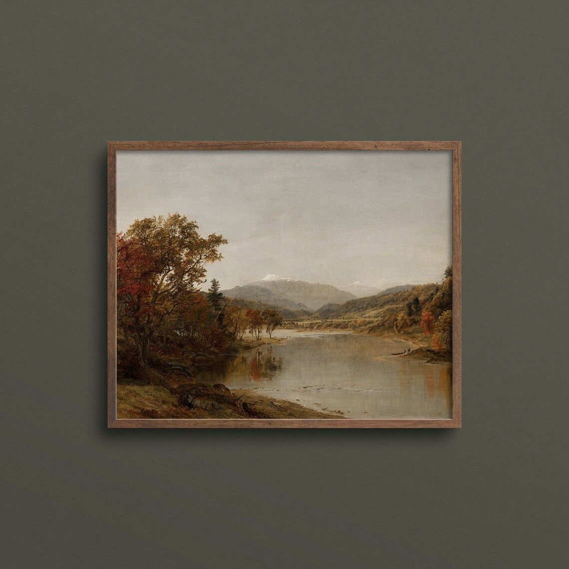 Autumn Lakeside Vintage French Country Art Print - Image 3