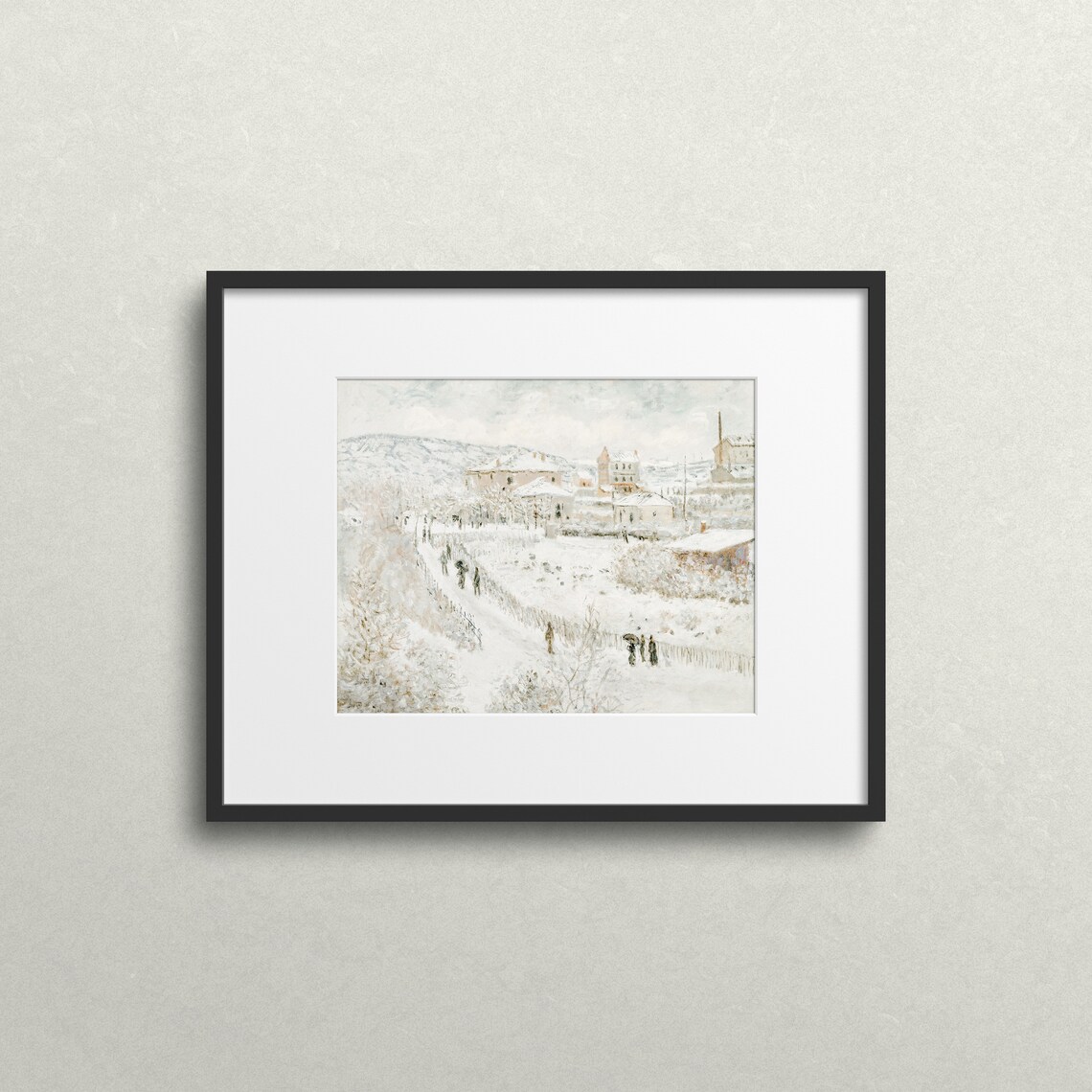 Claude Monet Winter Landscape, Vintage Art Print - Image 2