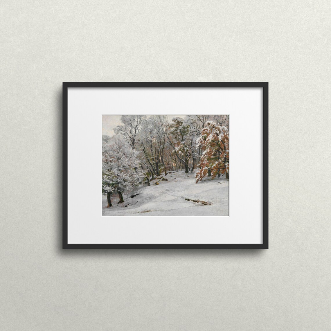 First Snow Winter Landscape, Vintage Art Print - Image 2