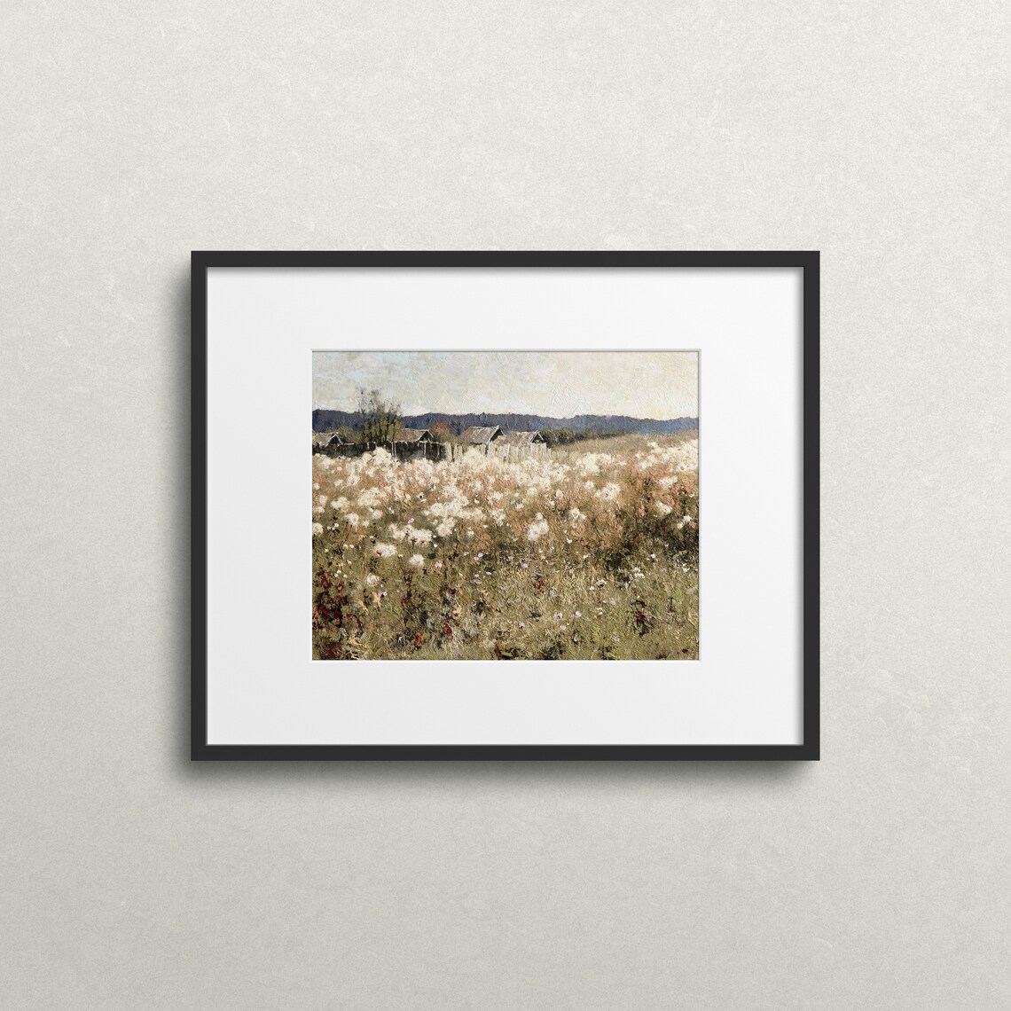 Edge of Autumn Vintage French Country Landscape Art Print - Image 2