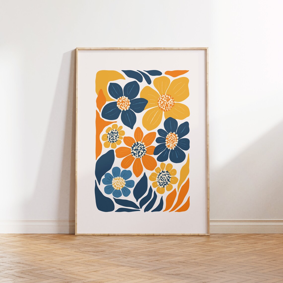 Eclectic Flowers, Abstract Floral Art Print