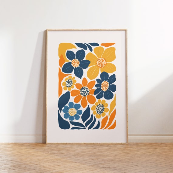 Eclectic Flowers, Abstract Floral Art Print