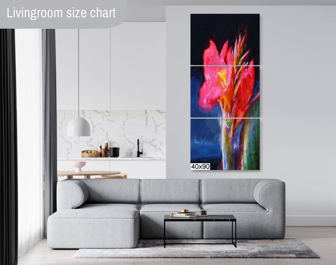 Painterly Pink Bloom On Midnight Blue Bold Floral Wall Art Poster - Image 2