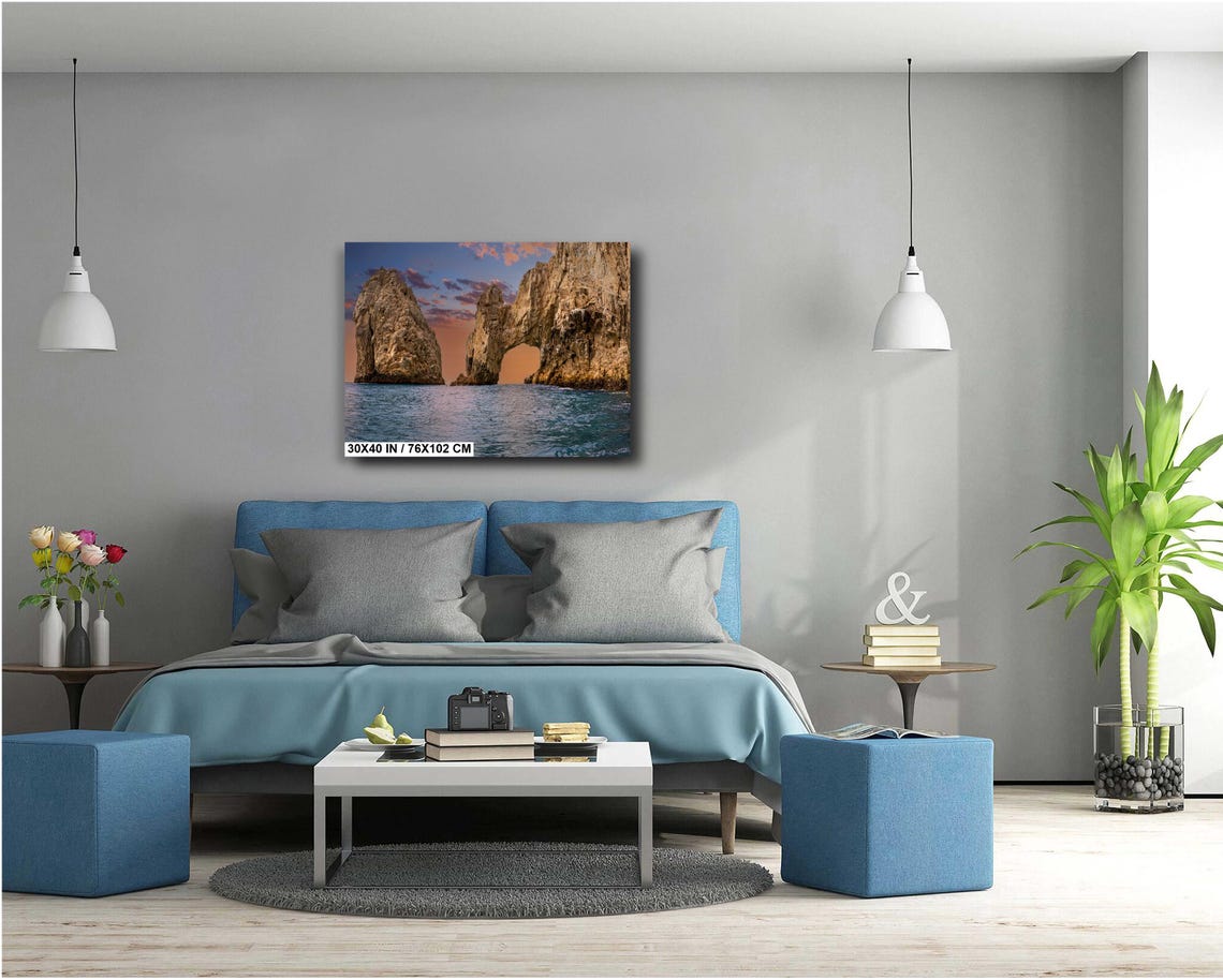 Cabo San Lucas El Arco Arch Golden Sunset Sea Cliffs View Poster - Image 5