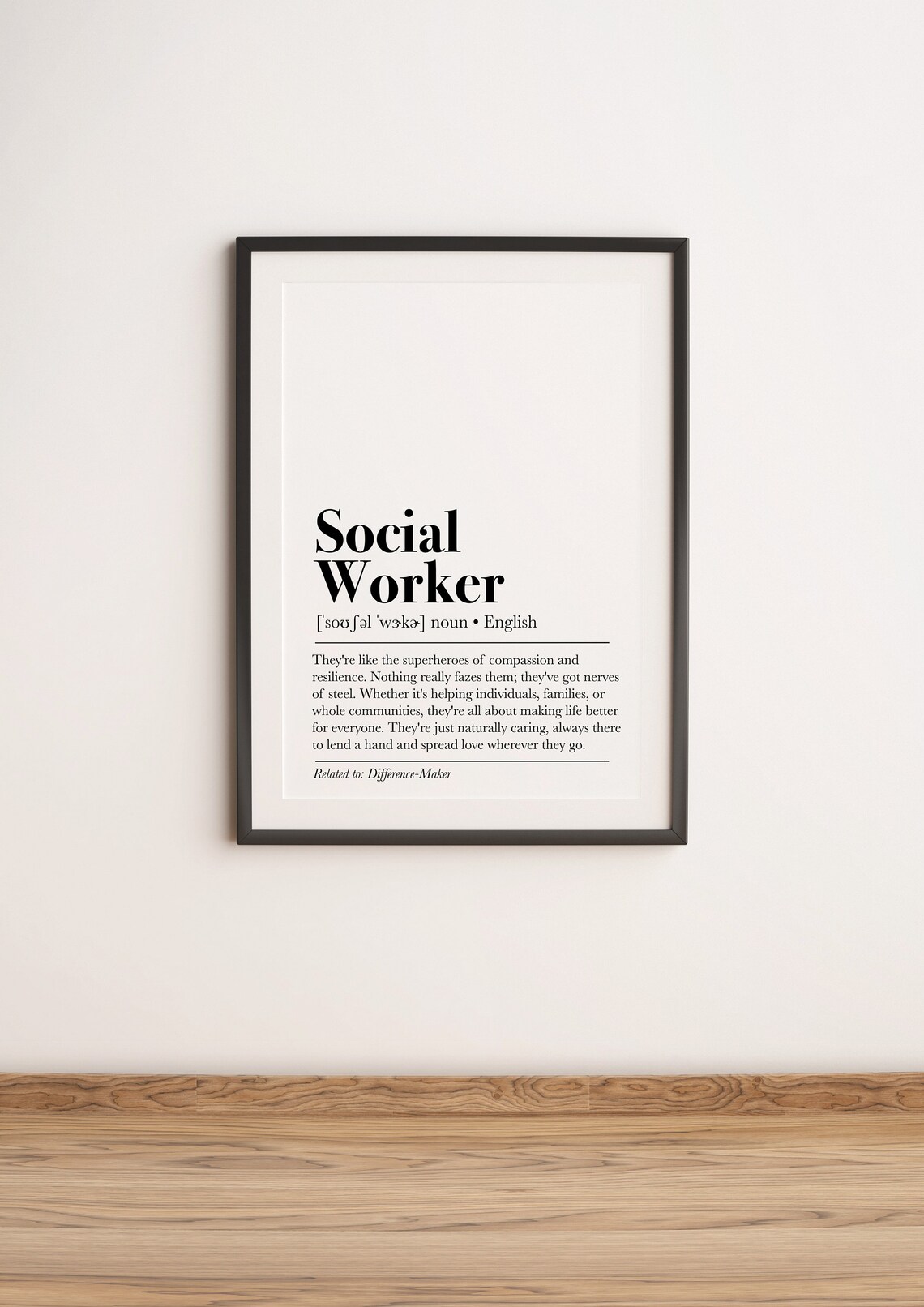 Social Worker Definition Poster, Gift for Social Workers - Image 2