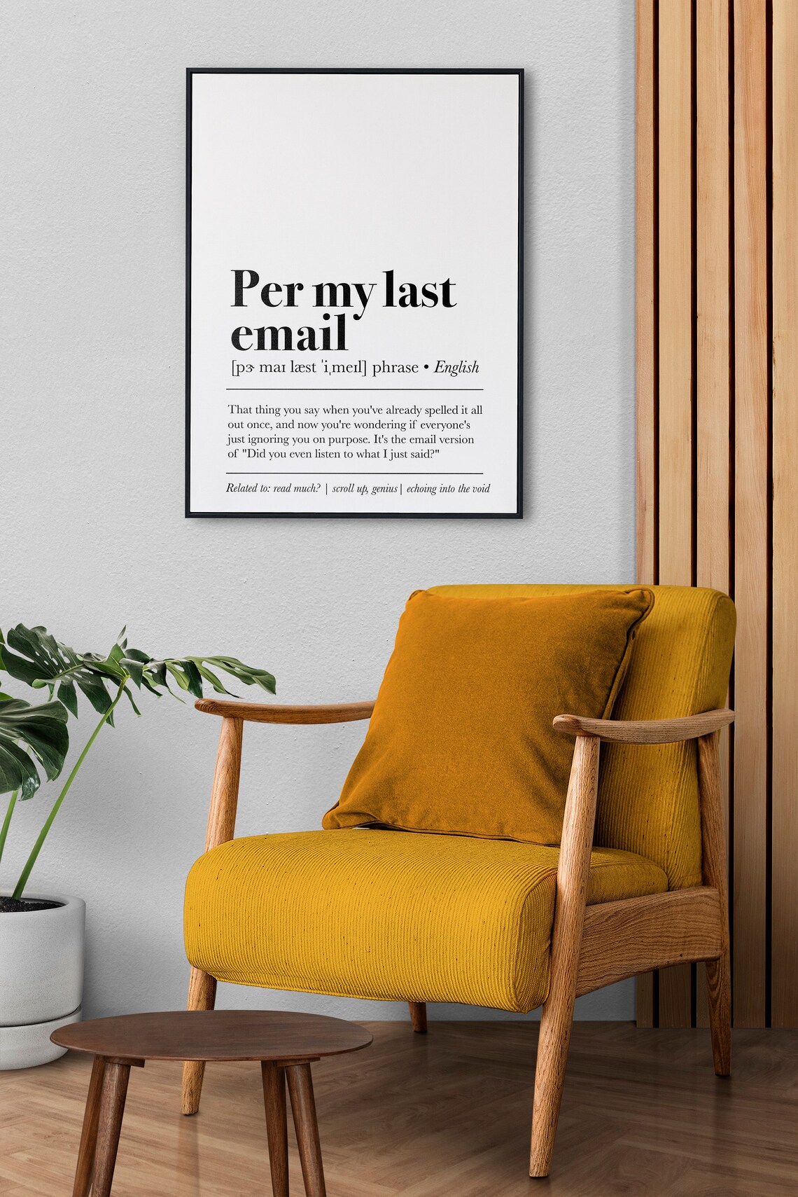 Per My Last Email Definition Funny Office Art Print - Image 3