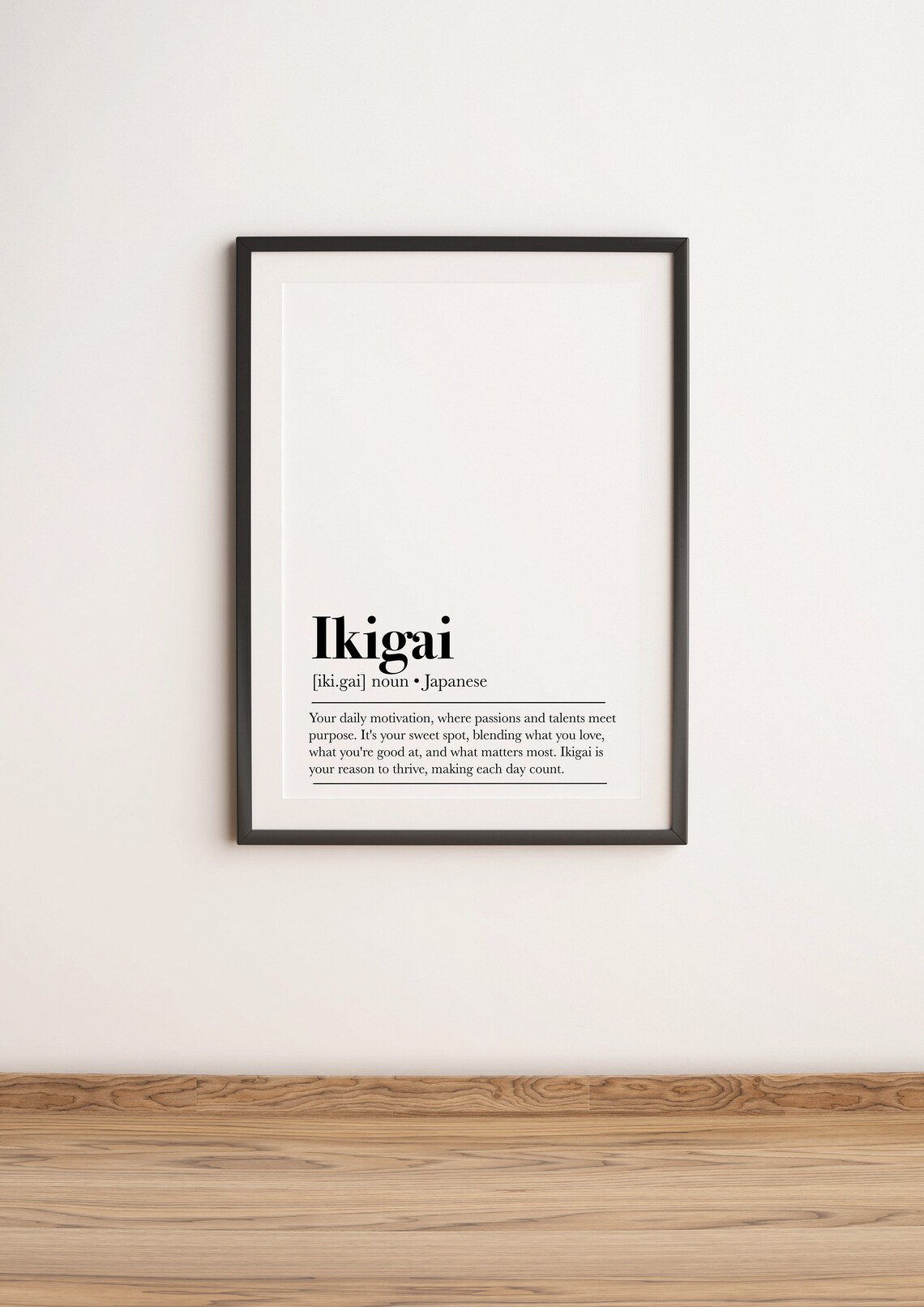 Ikigai Definition Art Print, Office Wall Decor - Image 2