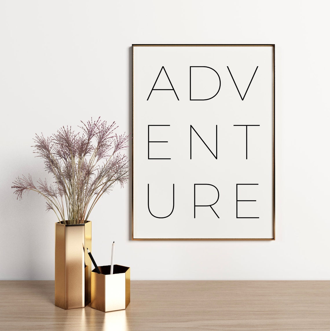 Adventure Quote Poster Split Letter Minimal Typography Design - Image 5