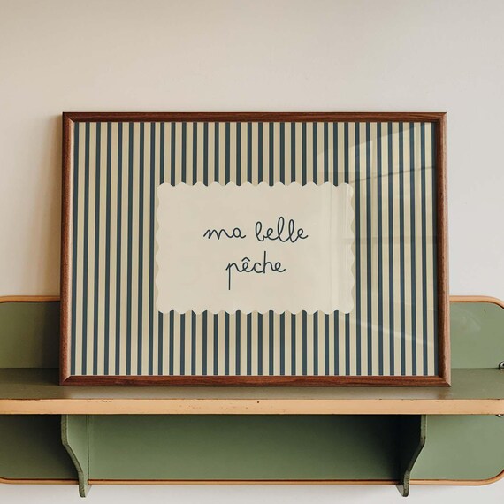 Ma Belle Pche French Quote Typography Art Print